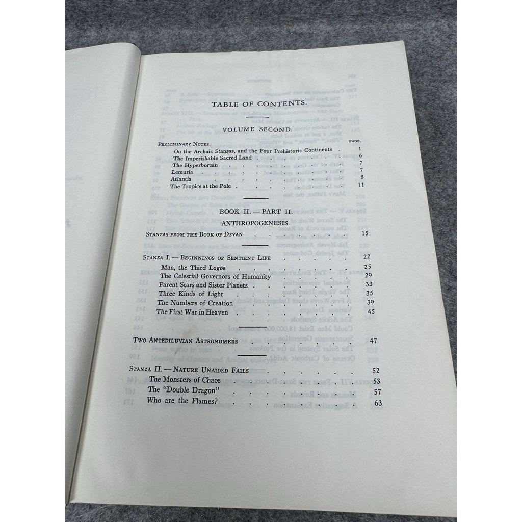 Secret Doctrine Blavatsky Vol II Anthropogenesis Theosophy Occult Atlantis 1963