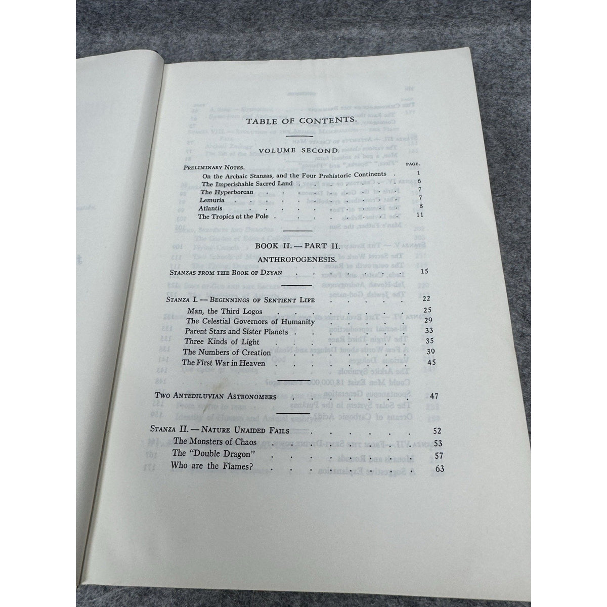 Secret Doctrine Blavatsky Vol II Anthropogenesis Theosophy Occult Atlantis 1963