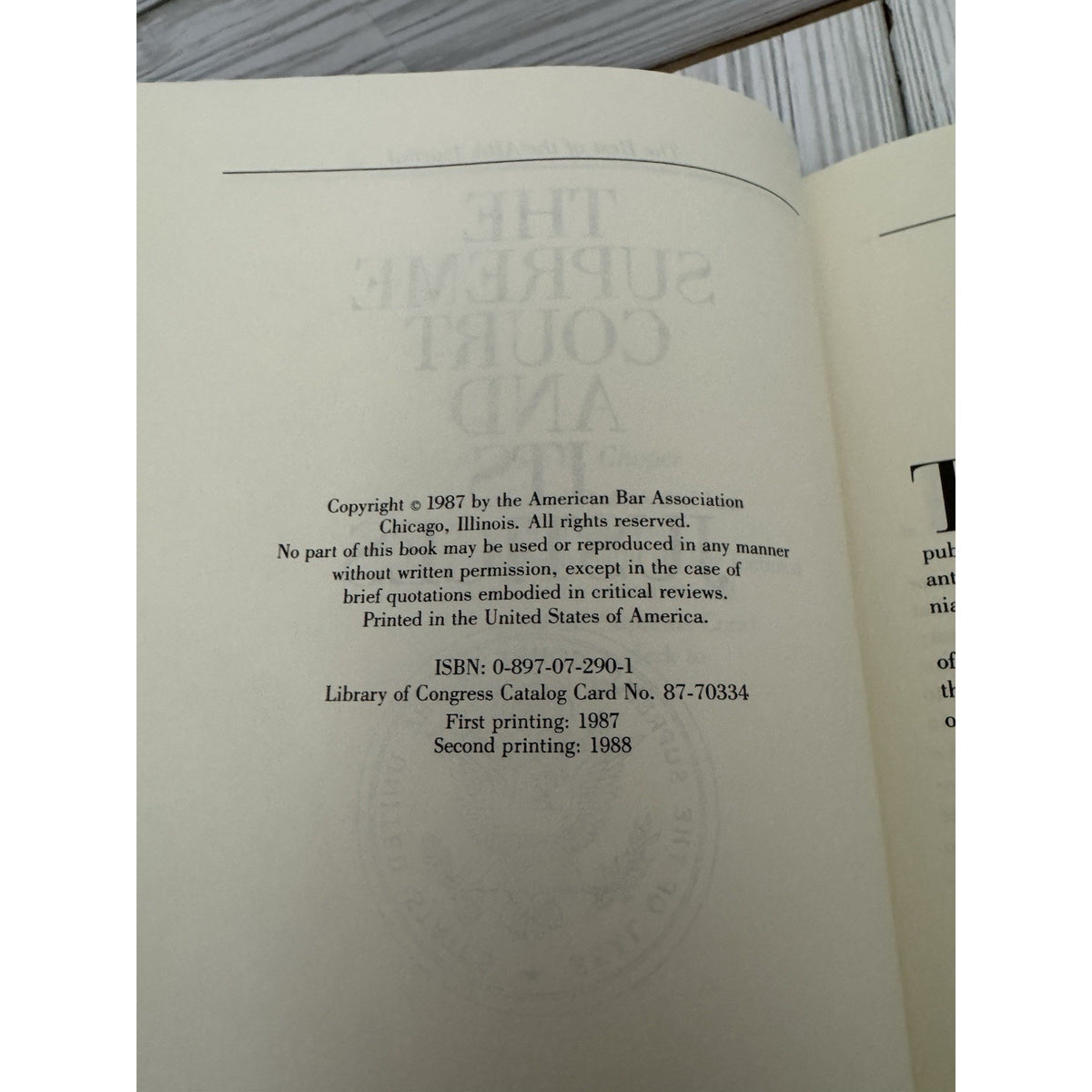 The Supreme Court and Its Justices HC DJ 1987 ABA Journal Essays