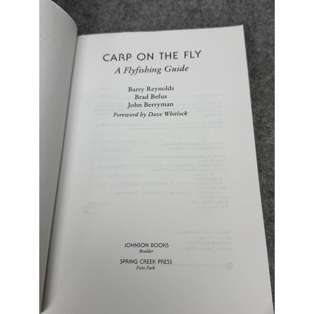 1997 Carp on the Fly Barry Reynolds Signed 1st Edition Fly Fishing PB