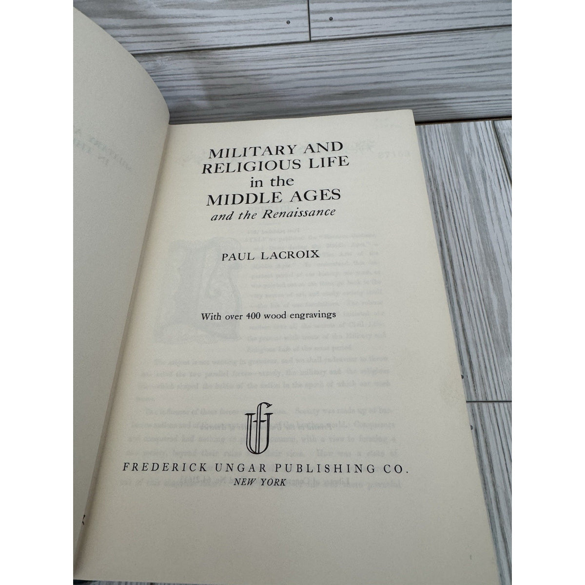 Military Religious Life Middle Ages Lacroix 1964 HC Illustrated Ungar