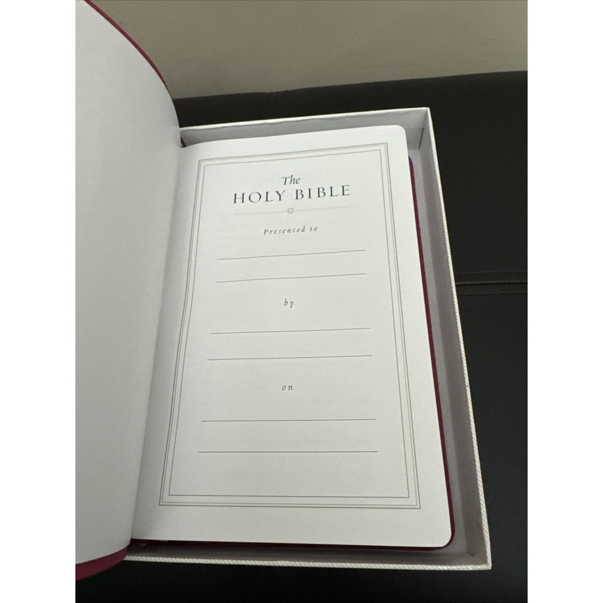 ESV Holy Bible Thinline TruTone Wild Rose Pink Floral Design Imitation Leather