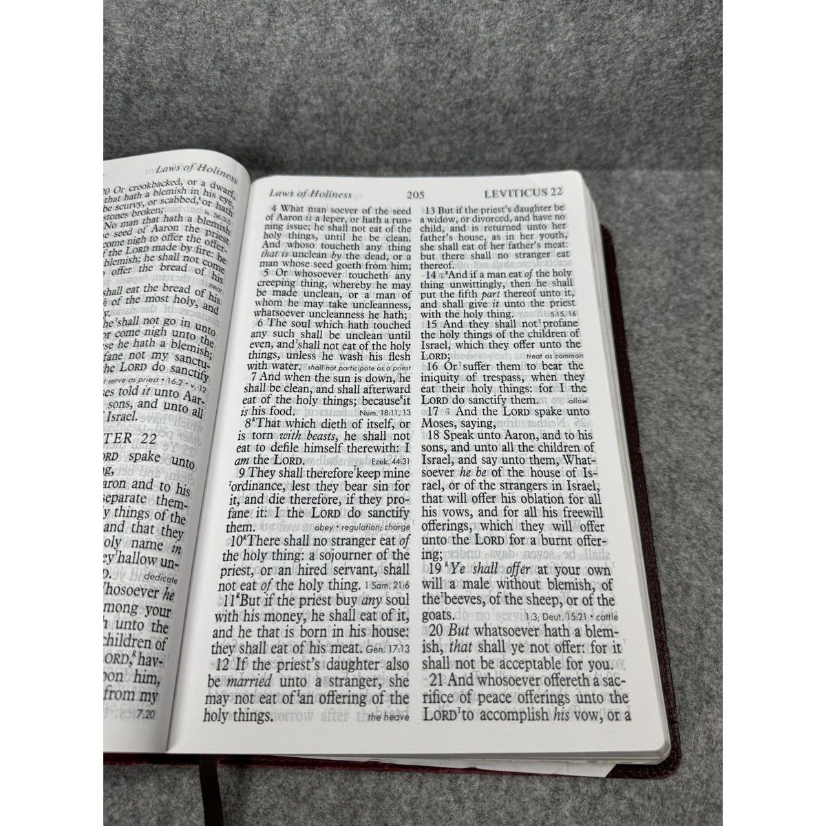 KJV Holy Bible Thomas Nelson Burgundy Red Letter Read Along References