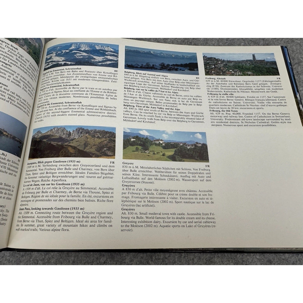The Most Beautiful Panoramas of Switzerland 1982 HC Photo Book Gift Inscribed