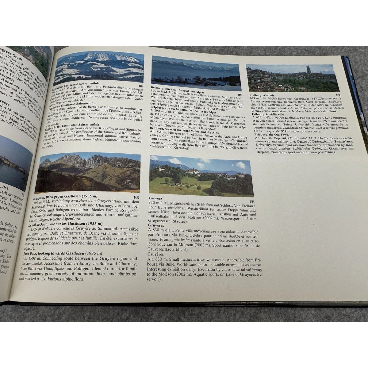 The Most Beautiful Panoramas of Switzerland 1982 HC Photo Book Gift Inscribed