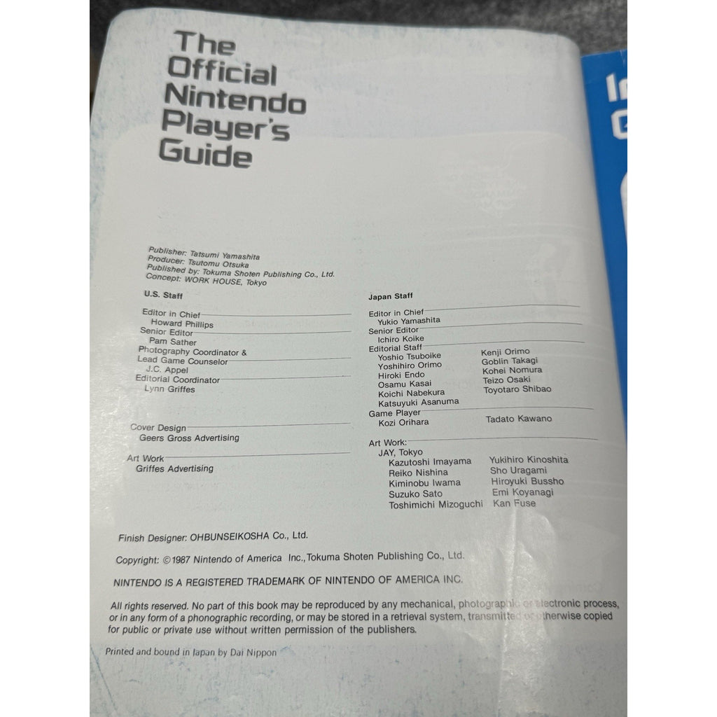 1987 The Official Nintendo Player’s Guide NES Strategy Book Vintage NO STICKERS