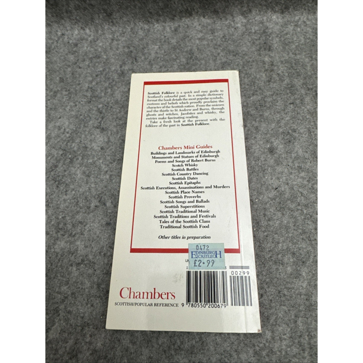 Scottish Folklore (Chamber Mini G... by Williams, Isobel E. Paperback / softback