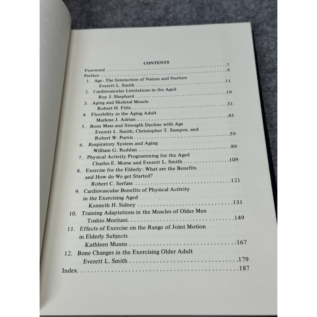 Exercise and Aging Scientific Basis Smith Serfass 1981 1st Ed Sports Medicine