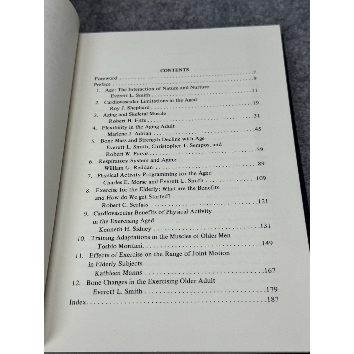 Exercise and Aging Scientific Basis Smith Serfass 1981 1st Ed Sports Medicine