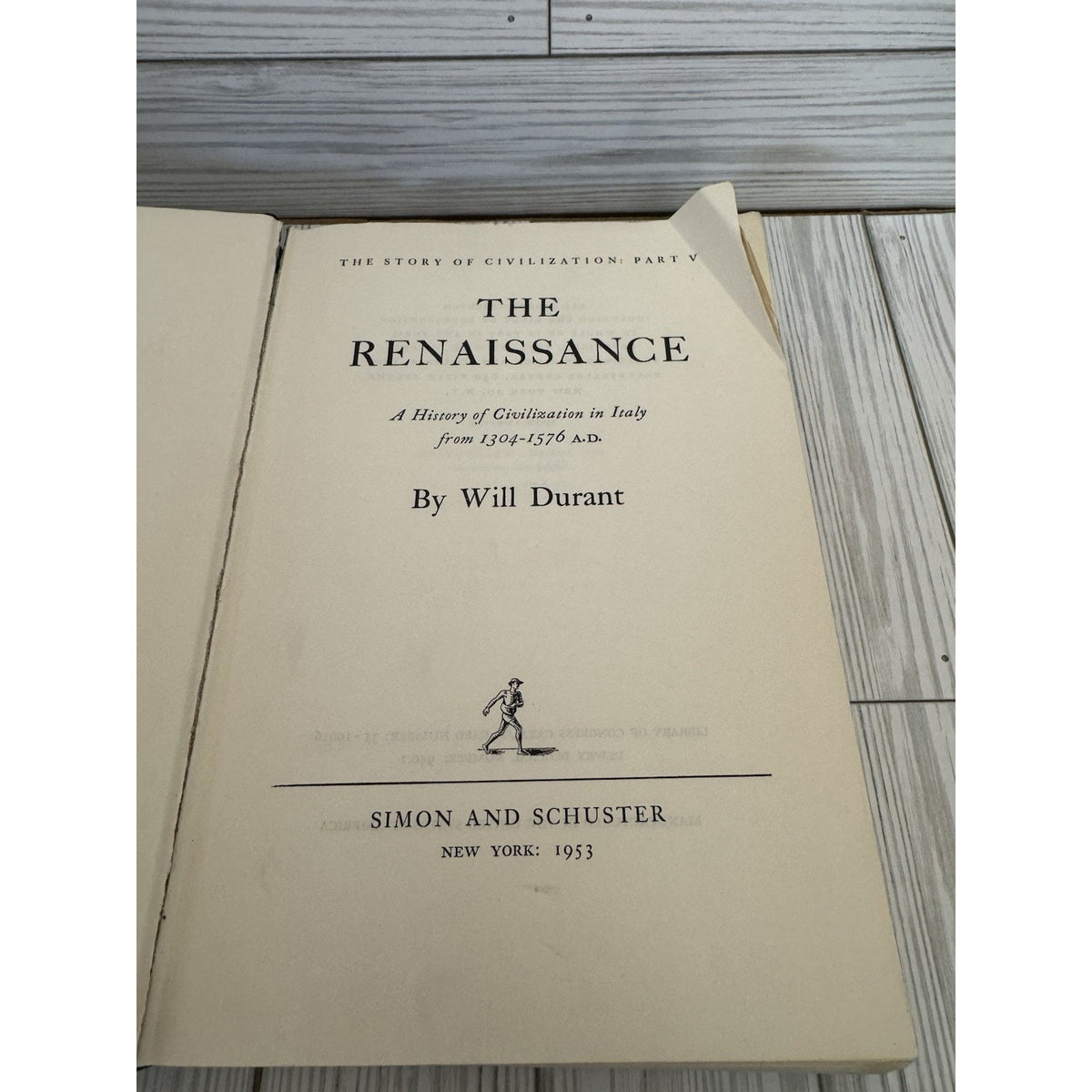 The Renaissance Will Durant 1953 HC Story of Civilization Vol 5