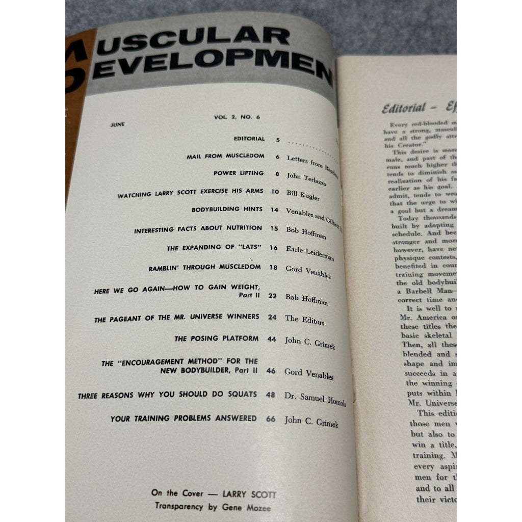 Muscular Development June 1965 Larry Scott Cover Bodybuilding Magazine