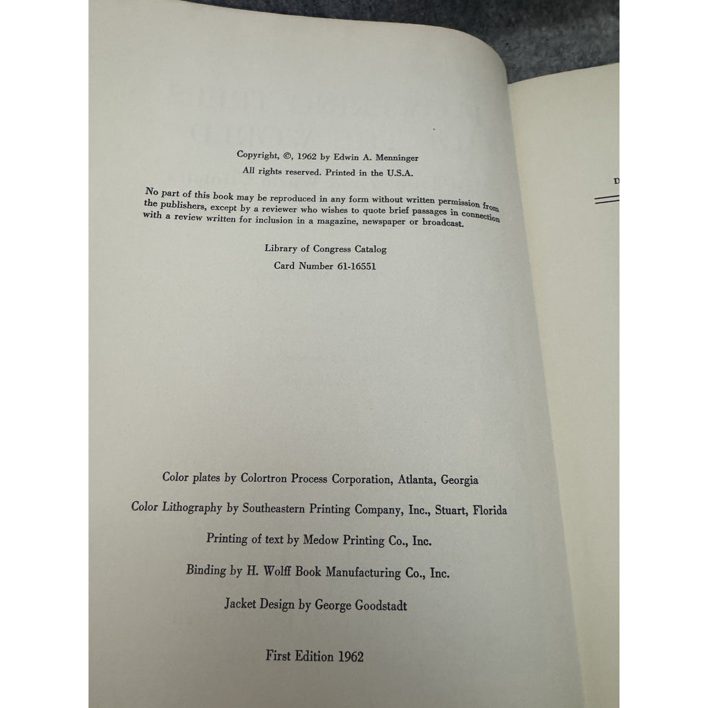 1962 Flowering Trees of the World Edwin A Menninger 1st Edition HC