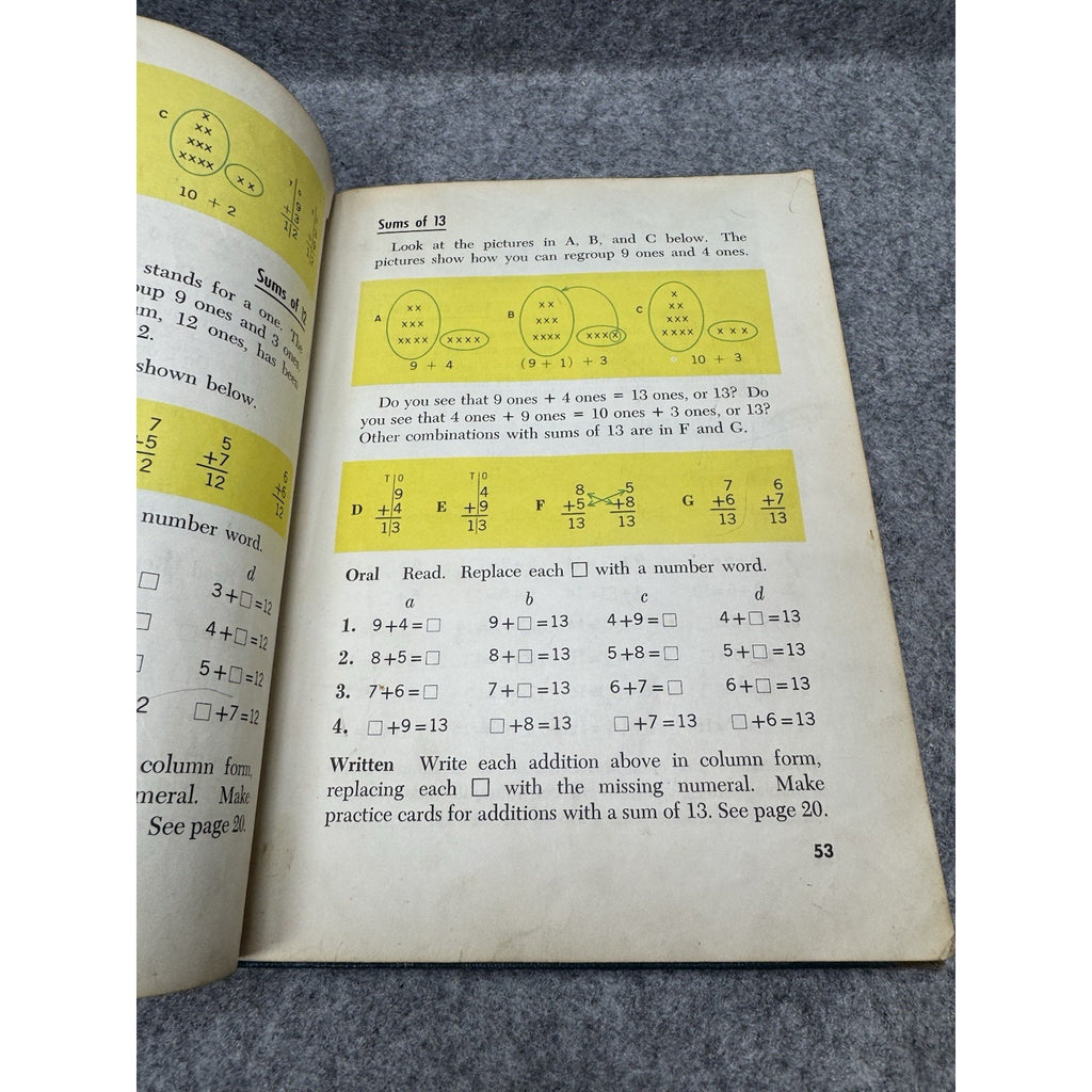 1963 Arithmetic 3 Laidlaw Brothers Hardcover Vintage Math Textbook