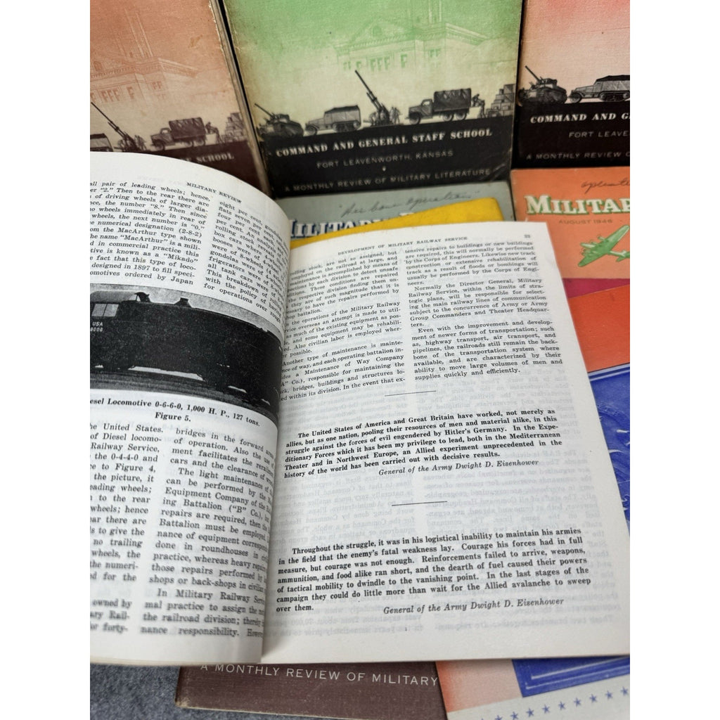 Military Review Lot 11 Magazines 1945–1947 WWII Army Maps Fort Leavenworth