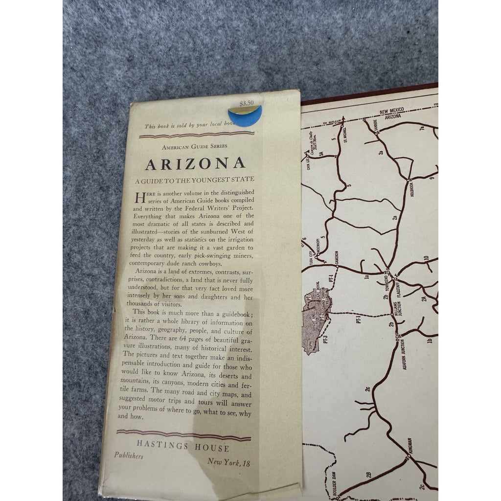 Arizona A State Guide HC DJ 1940 WPA American Guide Series Illustrated