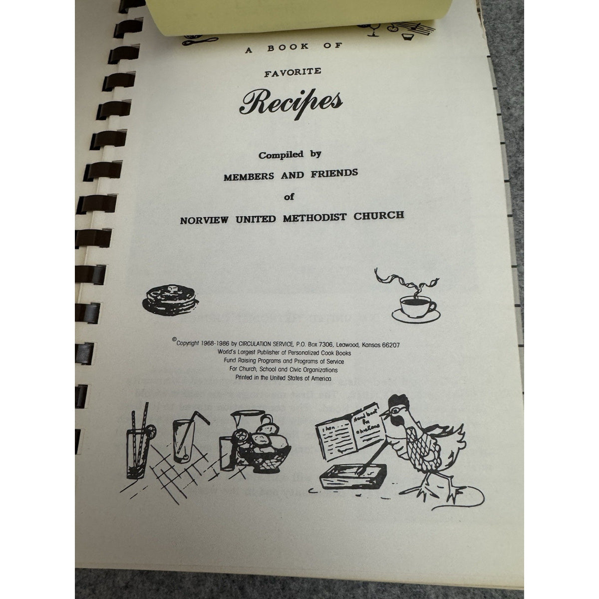 Norview United Methodist Church Favorite Recipes Cookbook Spiral Community
