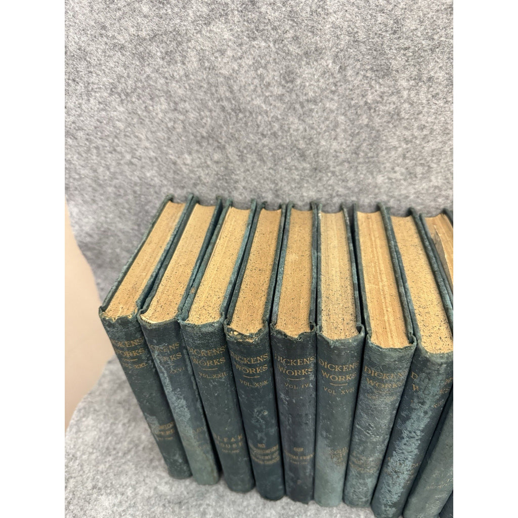 15 Vol Charles Dickens Works Peter Fenelon Collier Antique Hardcover Set