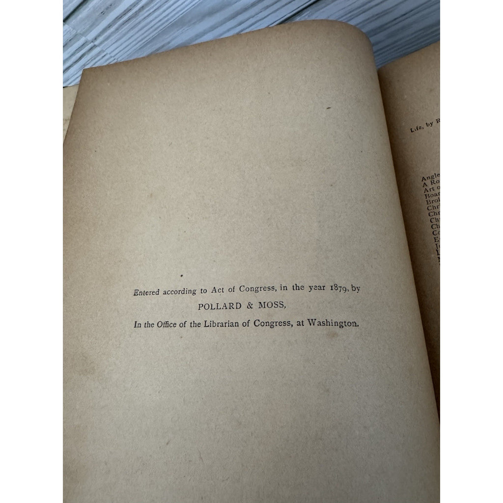 1879 Washington Irving Works HC Pollard & Moss Sketch Book Alhambra