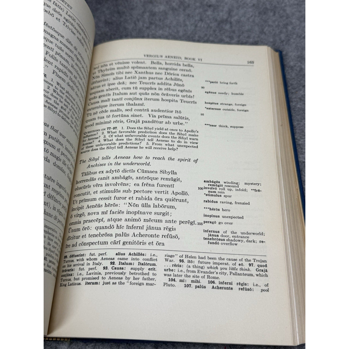 Latin Poetry Carr & Wedeck 1940 Vergil Aeneid Illustrated Classical Latin HC