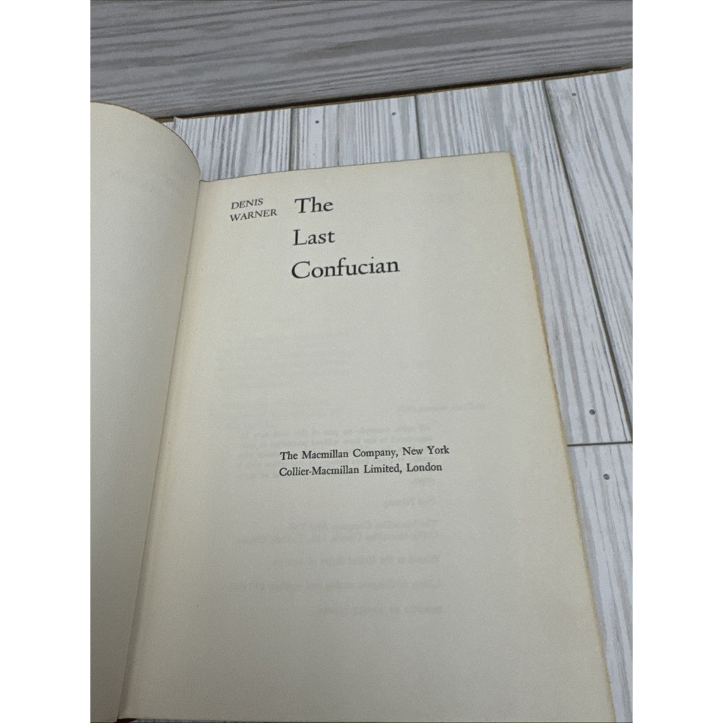 The Last Confucian (1963 Warner, Denis) Hardcover Book