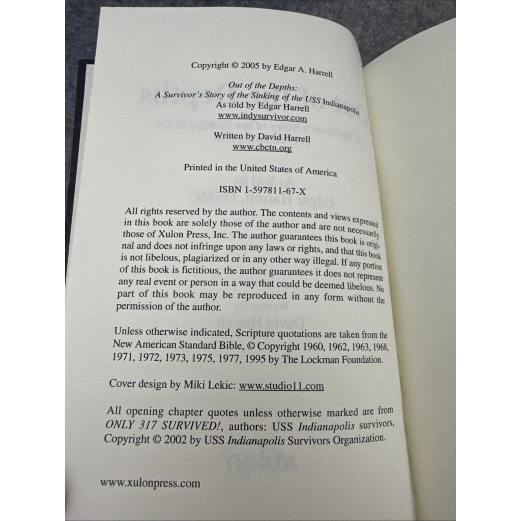 Out of the Depths by Edgar Harrell | Signed Hardcover (2005)