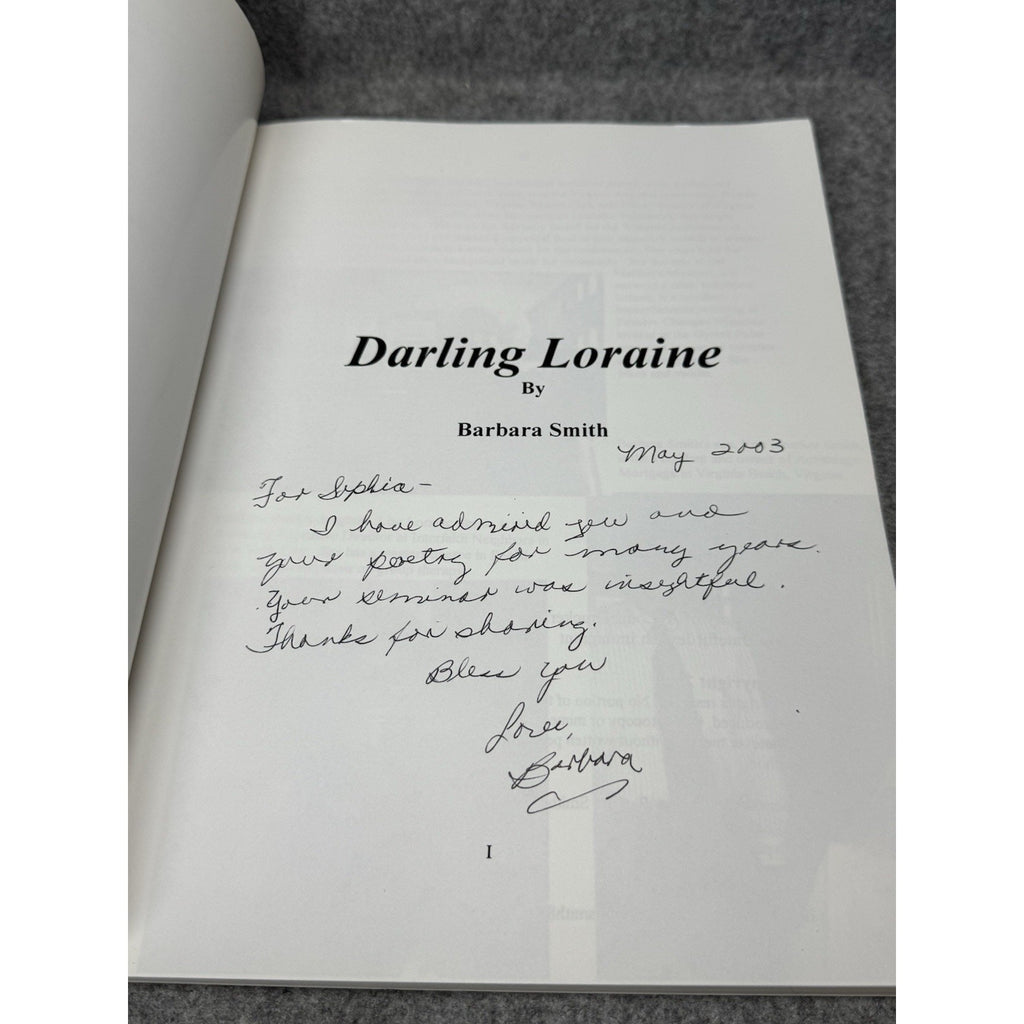 Darling Loraine Barbara Smith Author Inscribed Jewish Immigrant Newport News VA