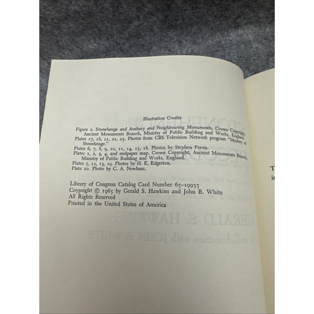 STONEHENGE DECODED Gerald Hawkins Vintage 1965 HB DJ