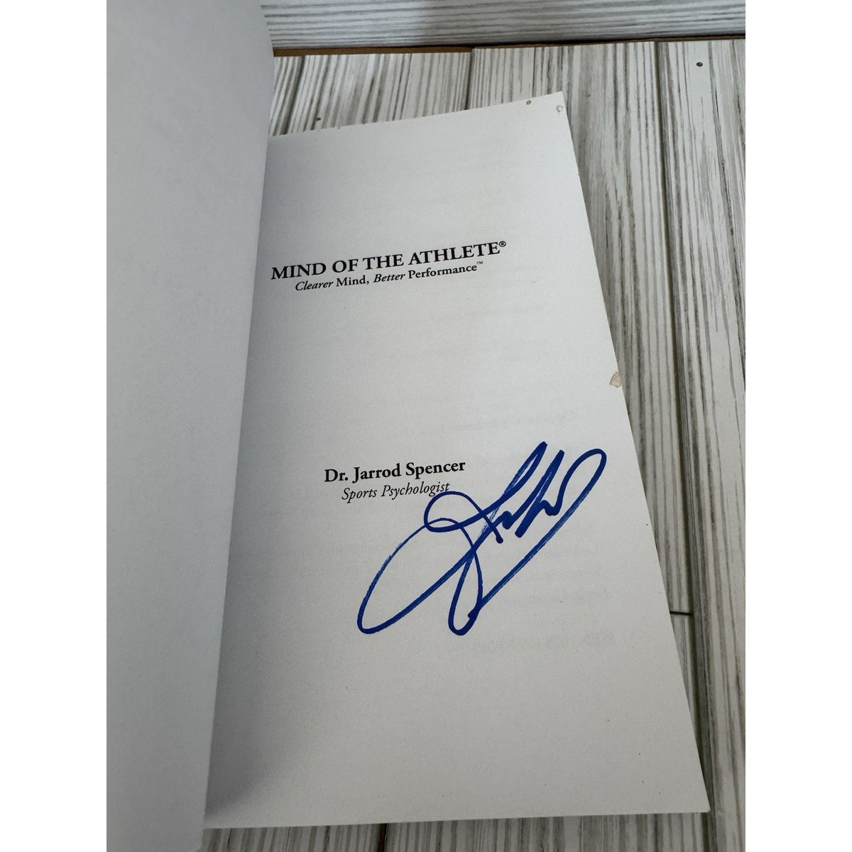 Mind of the Athlete PB Signed Jarrod Spencer Sports Psychology
