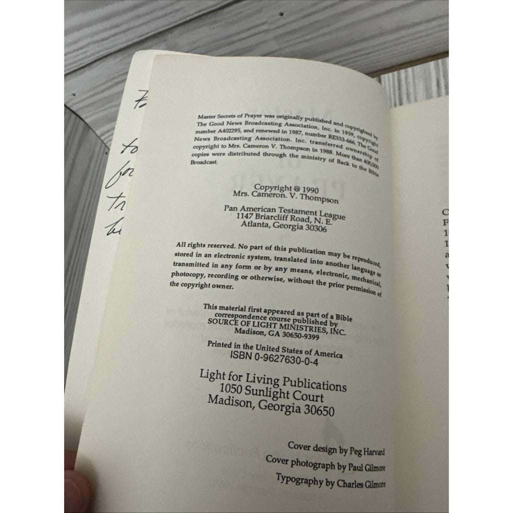 Master Secrets of Prayer by Cameron V. Thompson