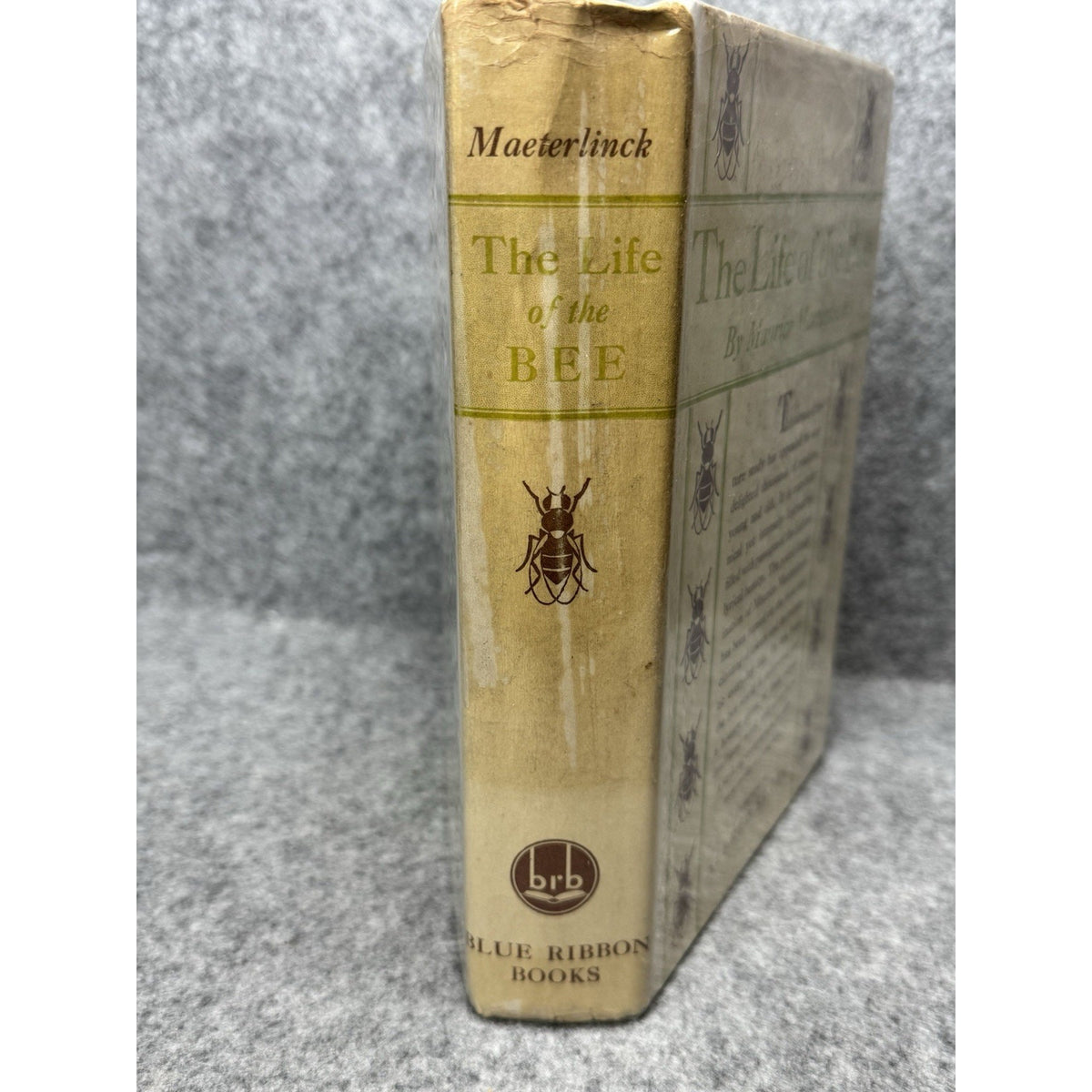 c1930s The Life of the Bee Maurice Maeterlinck Blue Ribbon Hardcover Dust Jacket