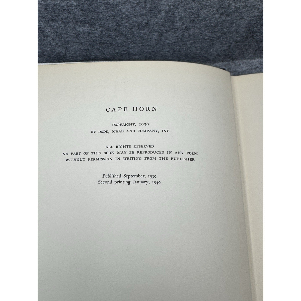 Cape Horn Felix Riesenberg 1940 2nd Printing Maritime Sailing Illustrated