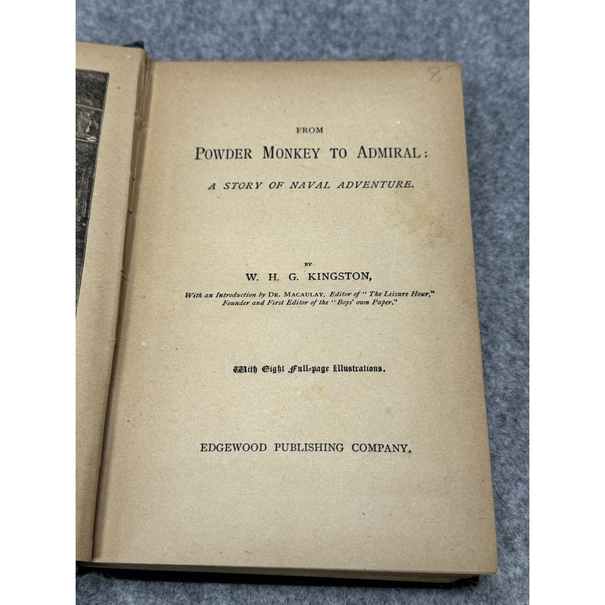 Antique c1890 From Powder Monkey to Admiral W.H.G. Kingston Illustrated