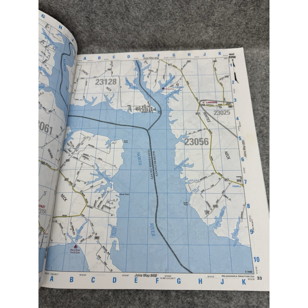 ADC Gloucester & Mathews Counties VA Street Map Book 3rd Edition Hayes Yorktown