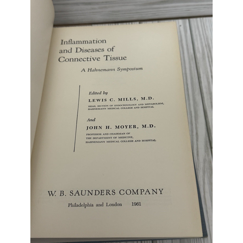 Inflammation Diseases Connective Tissue 1961 Mills Moyer HC Medical