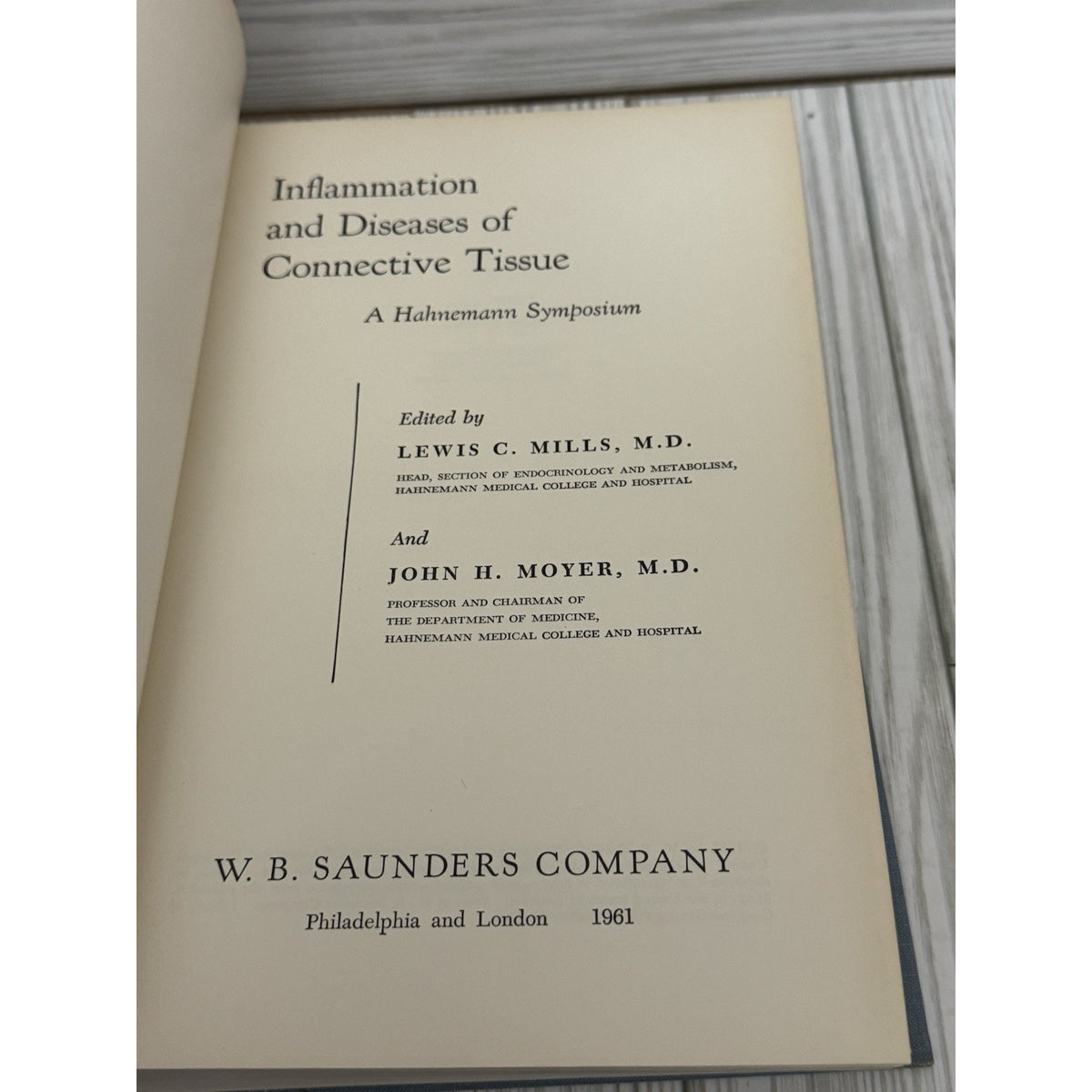 Inflammation Diseases Connective Tissue 1961 Mills Moyer HC Medical