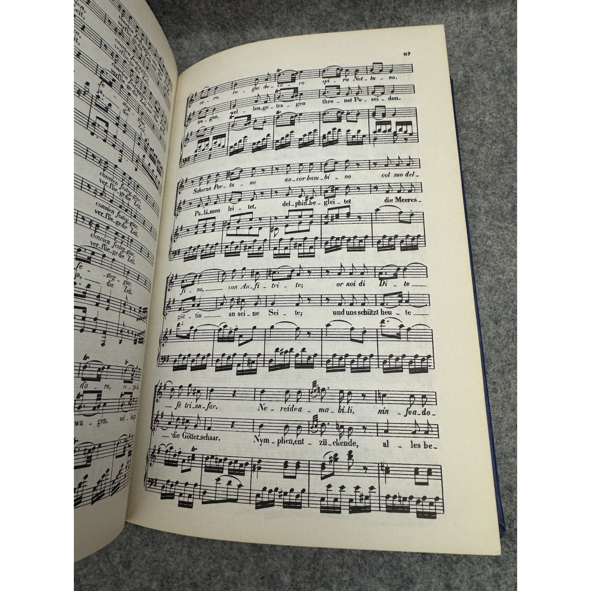 Mozart Idomeneo Opera Vocal Score Italian German HC Kalmus Library Bound