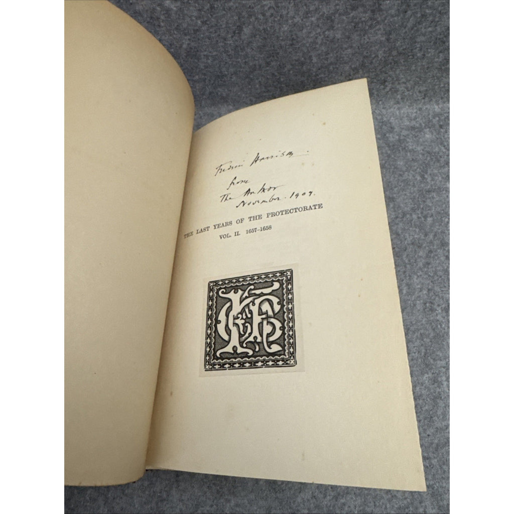 The last years of the protectorate C. H. FIRTH vol 2 1657-1658 year 1909 HC