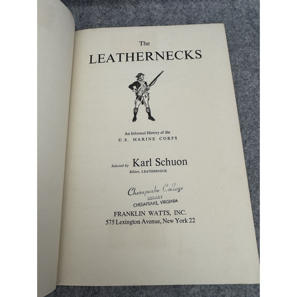 1963 The Leathernecks U.S. Marine Corps History HC DJ 1st Printing