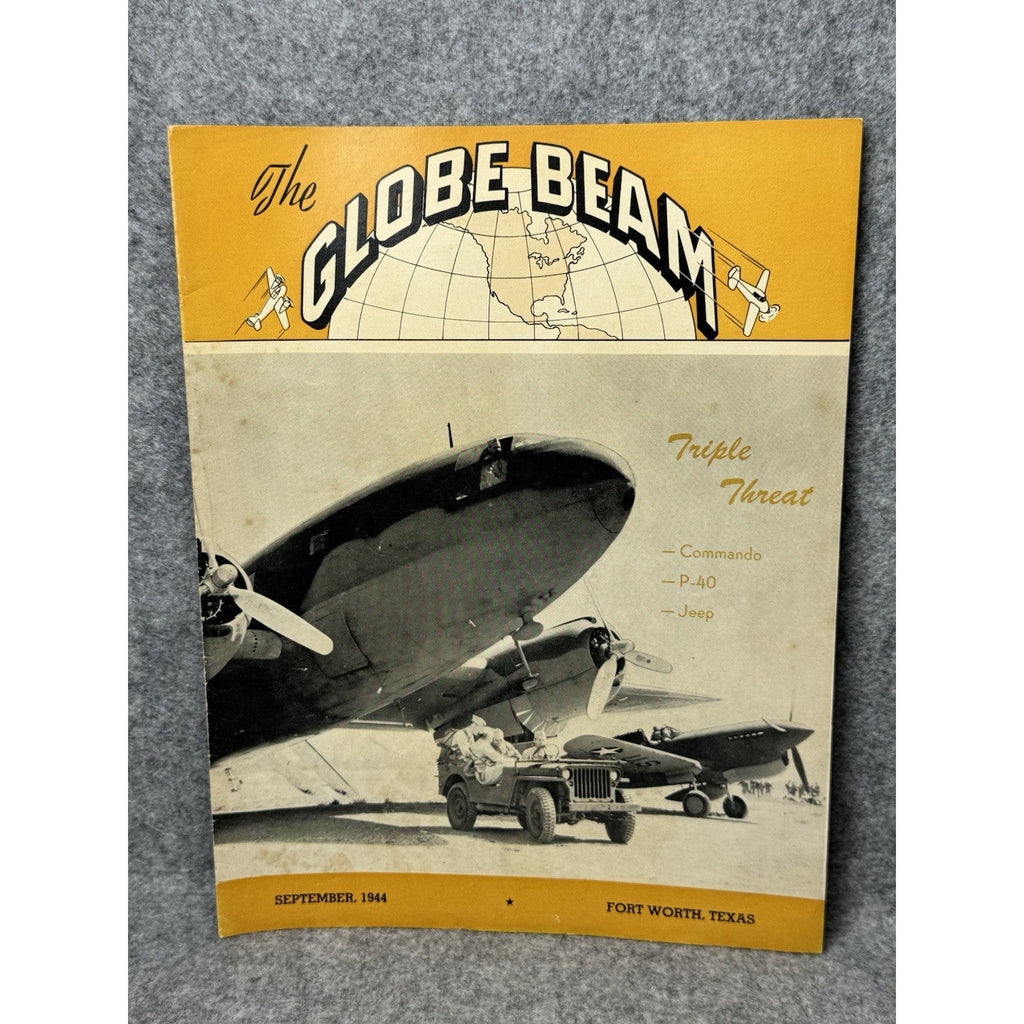 1944 Globe Beam September WWII WASP Women Pilots C-46 P-40 Globettes Softball
