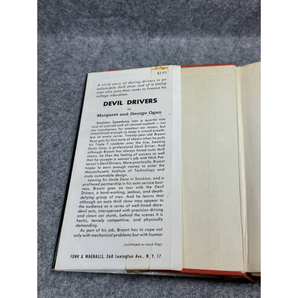 Devil Drivers Ogan 1961 1st Edition Hot Rod Stunt Racing HC Dust Jacket