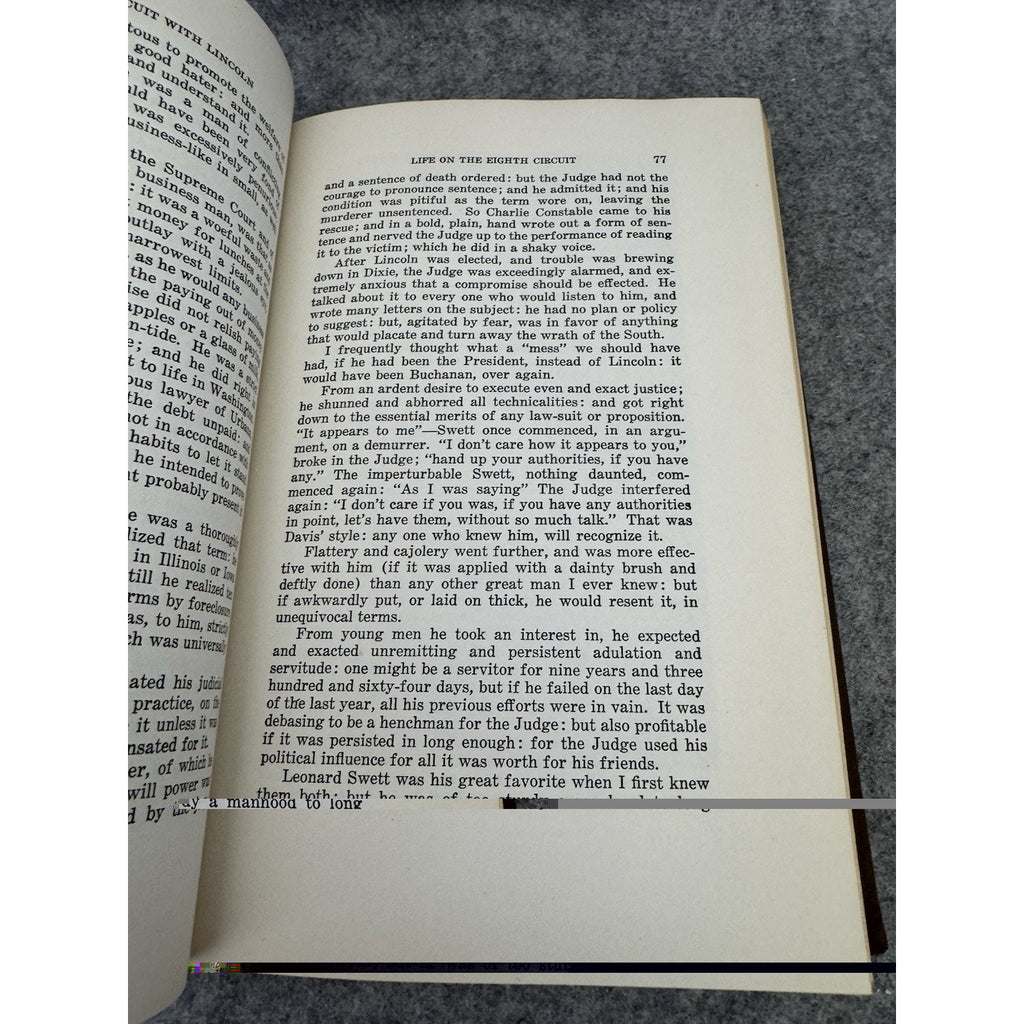 1940 Life on the Circuit with Lincoln Henry Clay Whitney Illustrated HC