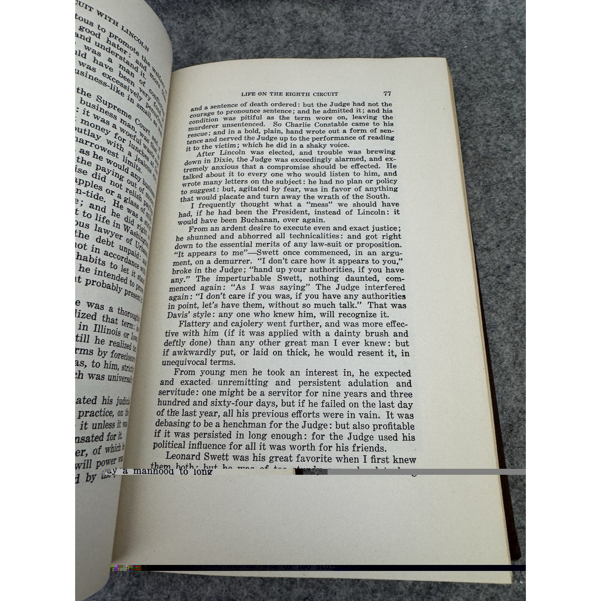 1940 Life on the Circuit with Lincoln Henry Clay Whitney Illustrated HC