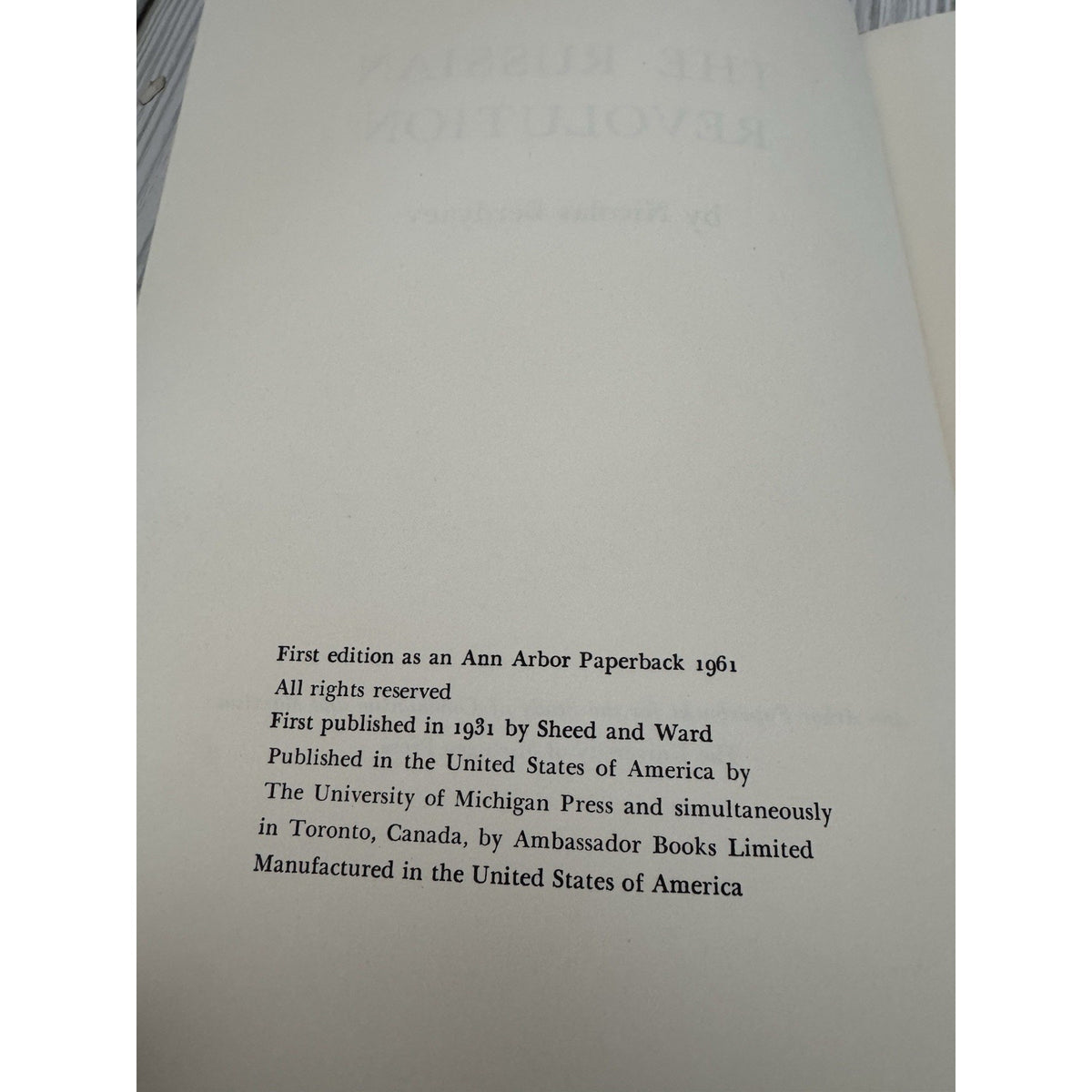 Russian Religious Psychology Communism 1961 HC Michigan Press