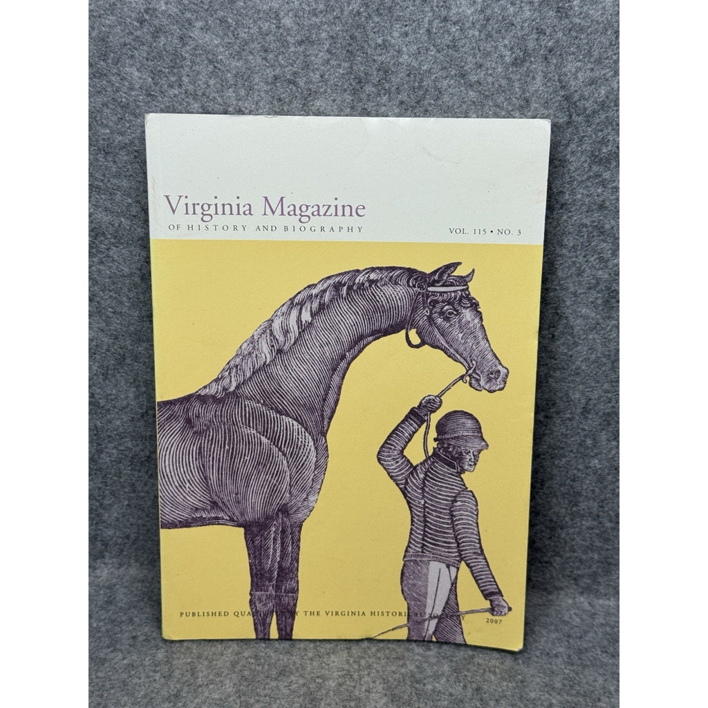 Virginia Magazine History 2007 Chesapeake Thoroughbred Horses Vol 115 No 3