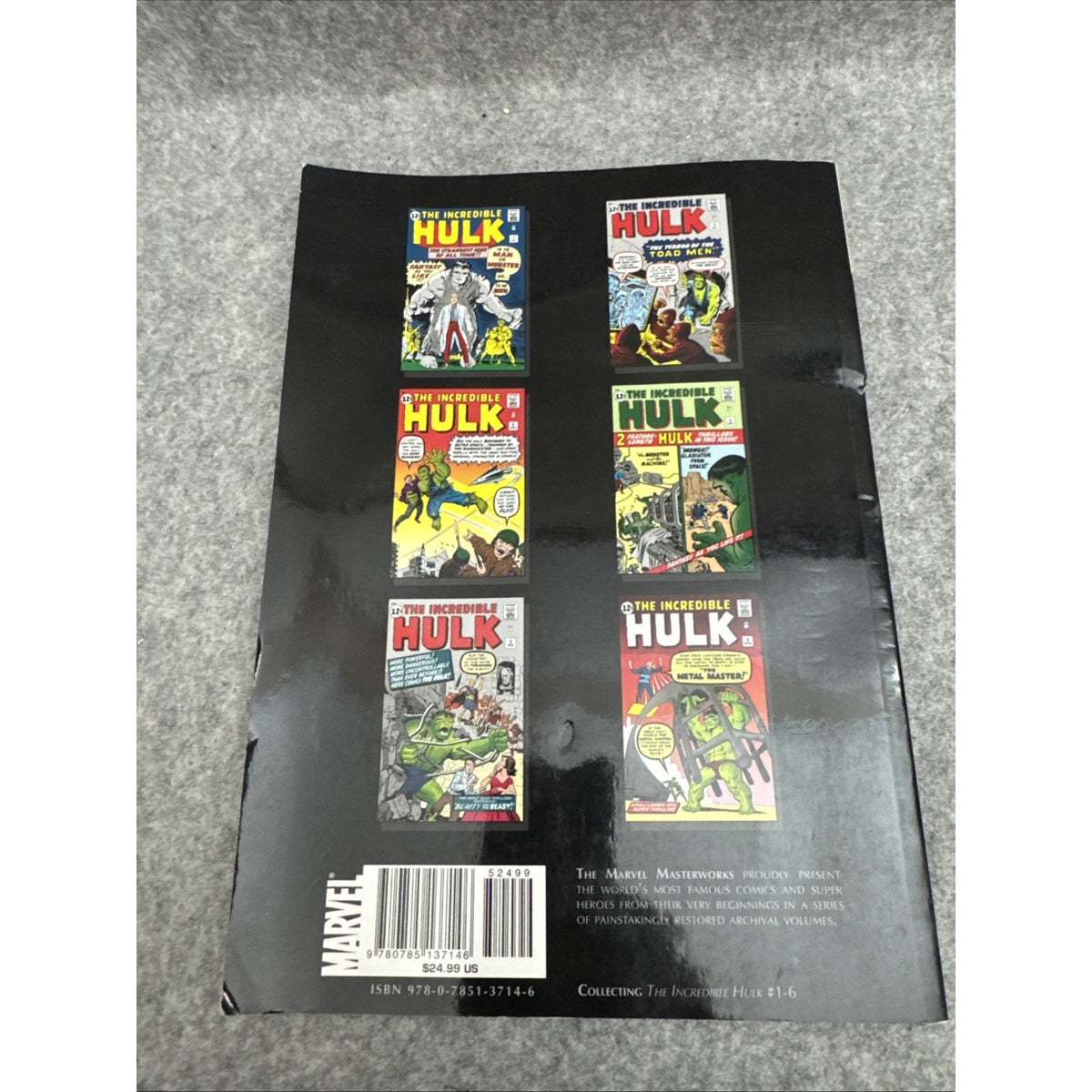 Marvel Masterworks: The Incredible Hulk, Vol. 1 (Marvel, TPB, 2009)