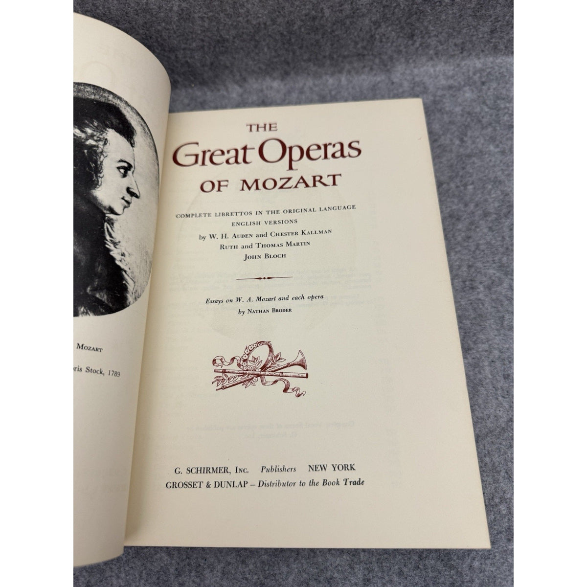 1962 The Great Operas of Mozart HC DJ Schirmer Figaro Don Giovanni