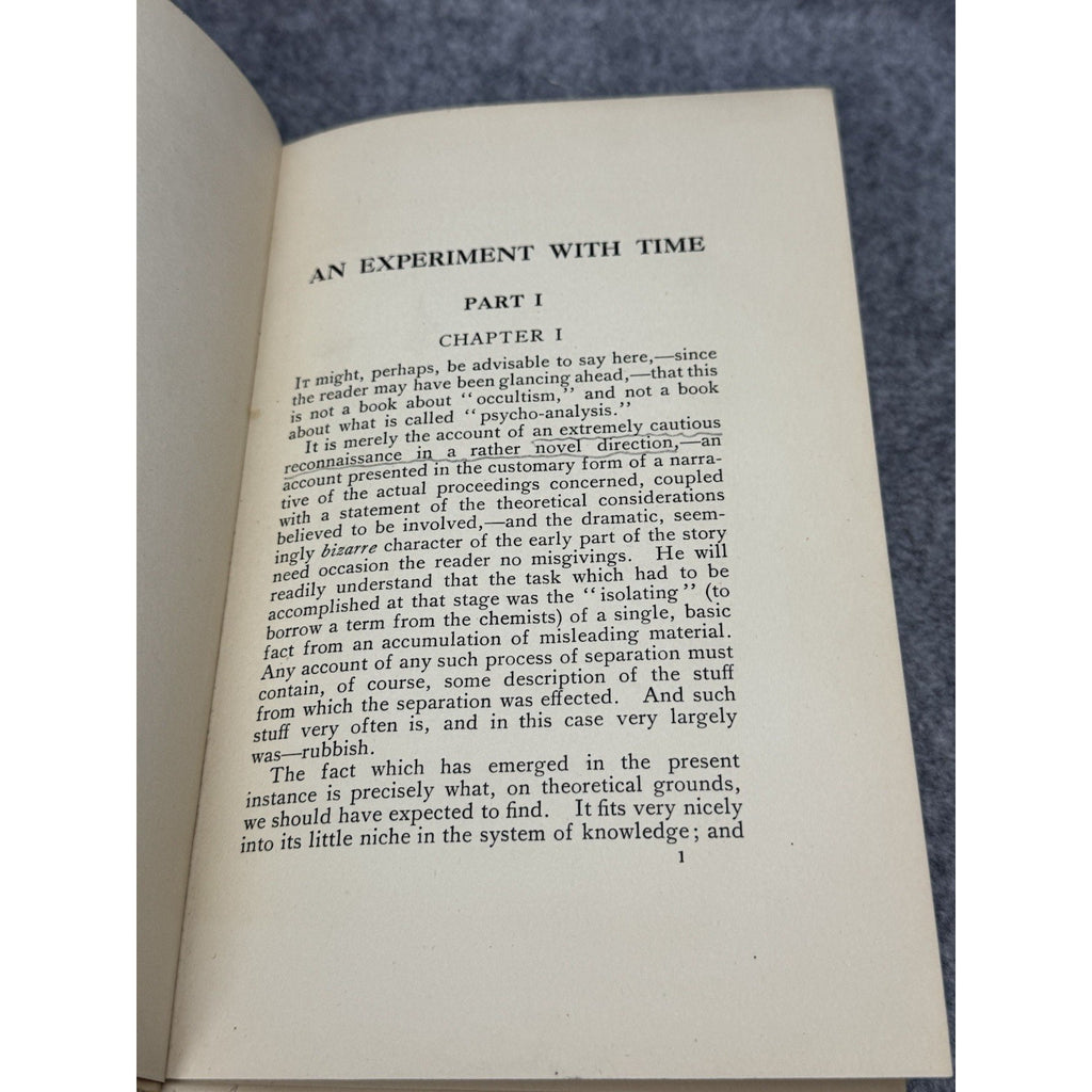 1927 An Experiment With Time J W Dunne First Edition Precognition Hardcover