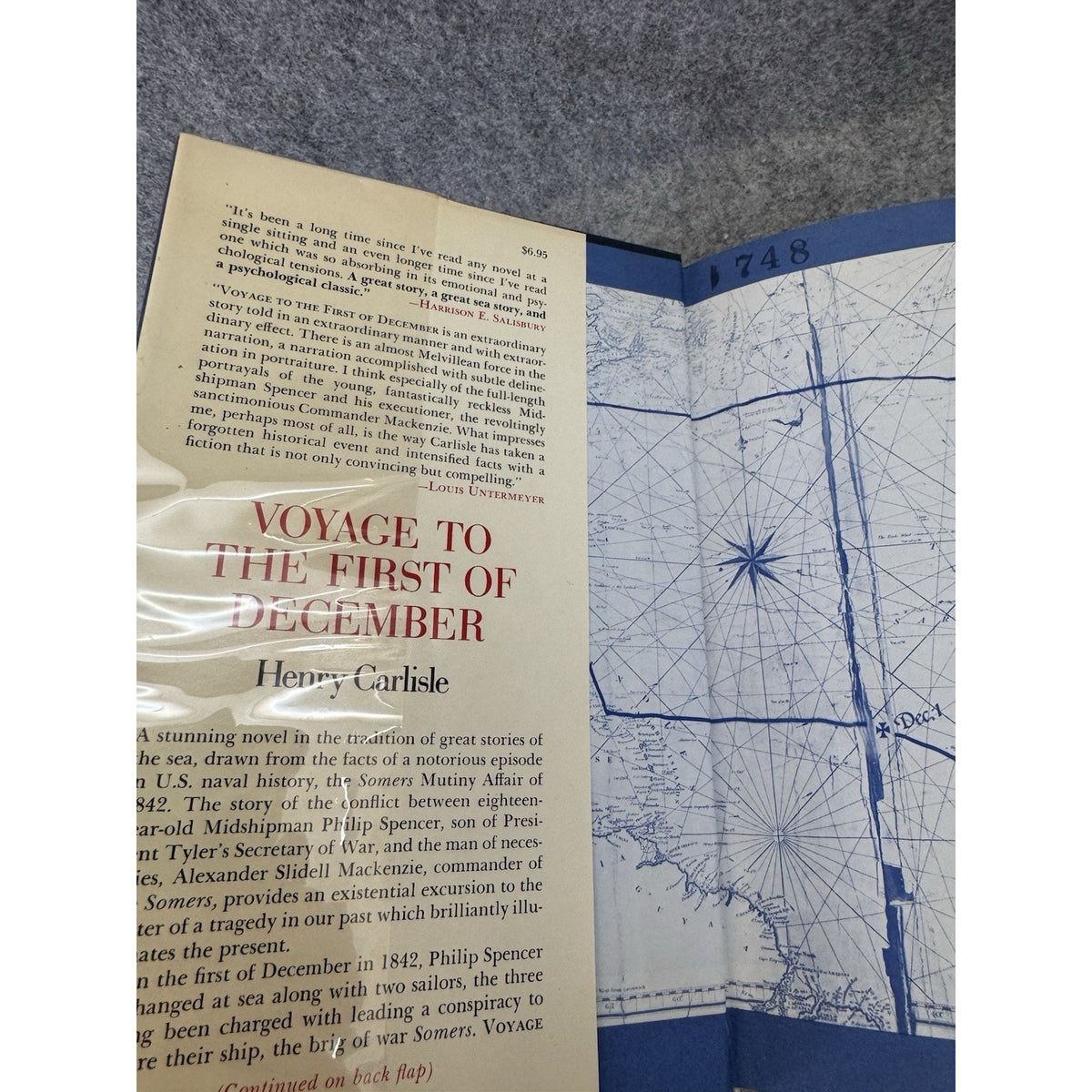 1972 1st Ed Voyage to the First of December Henry Carlisle HC DJ