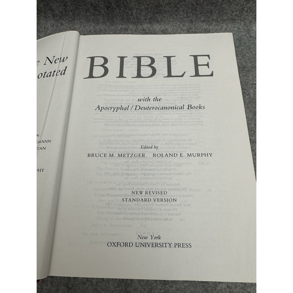New Oxford Annotated Bible NRSV w/ Apocrypha HC Oxford Metzger