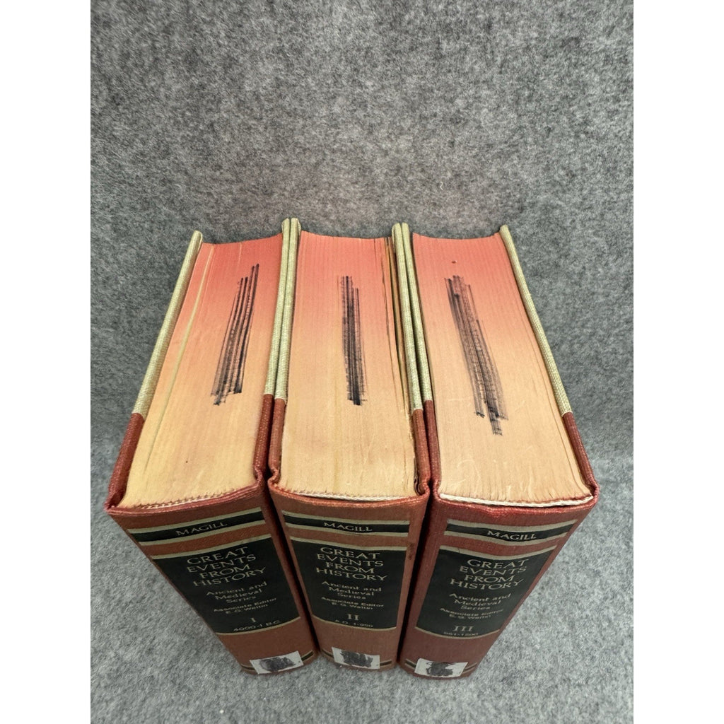 Great Events From History Ancient & Medieval Series Vols 1-3 1st Ed HC
